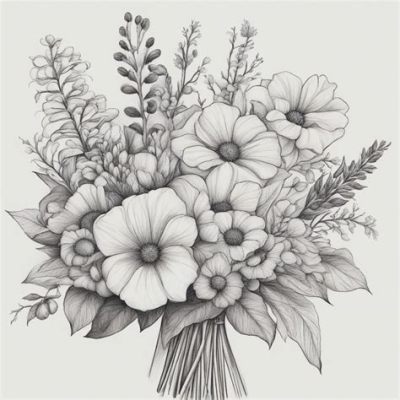 how to draw a bouquet of flowers: Exploring the Artistic Symphony Between Nature and Creativity